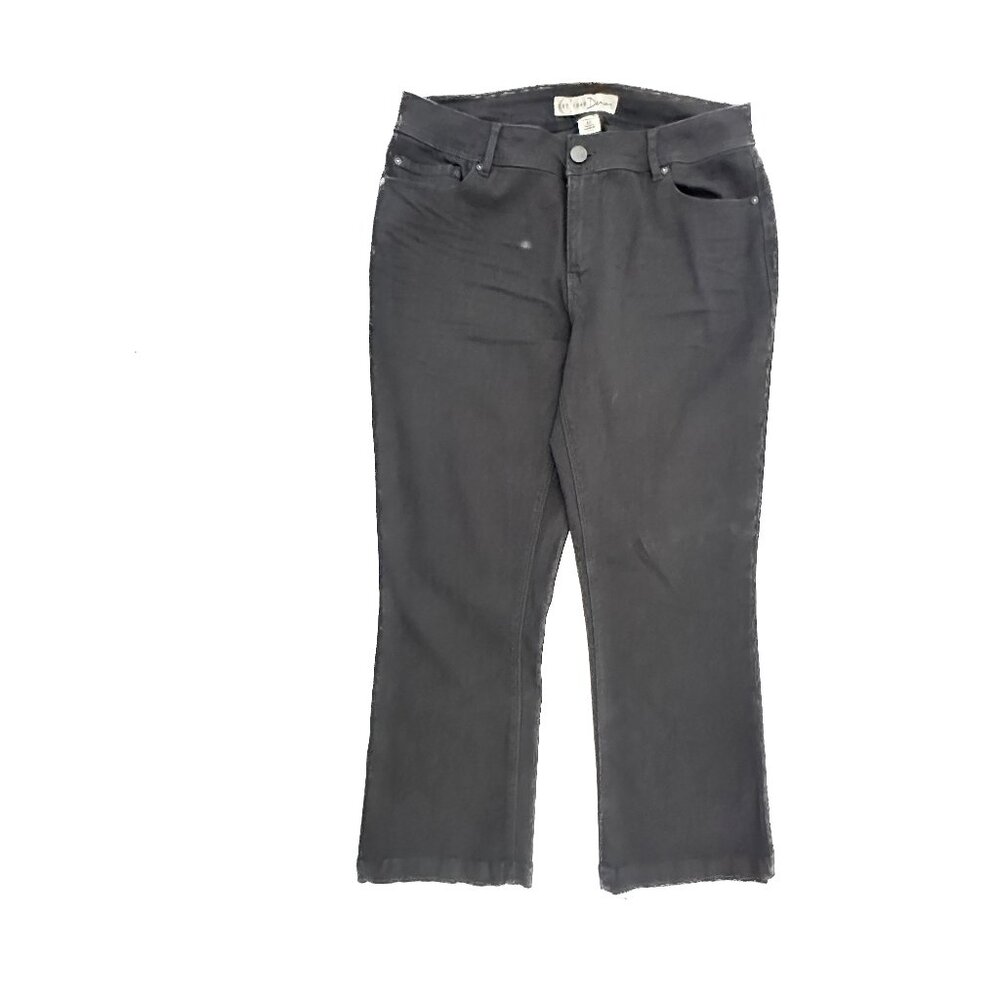NEW Cato Contemporary Crop Women's size 12 Black Denim Jeans